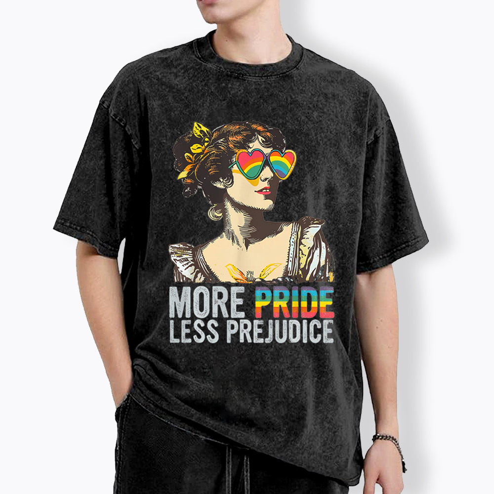 More Pride Less Prejudice Washed T-Shirt
