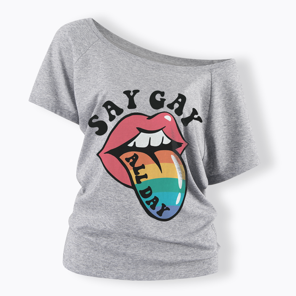 Cute Pride Off Shoulder T-shirt