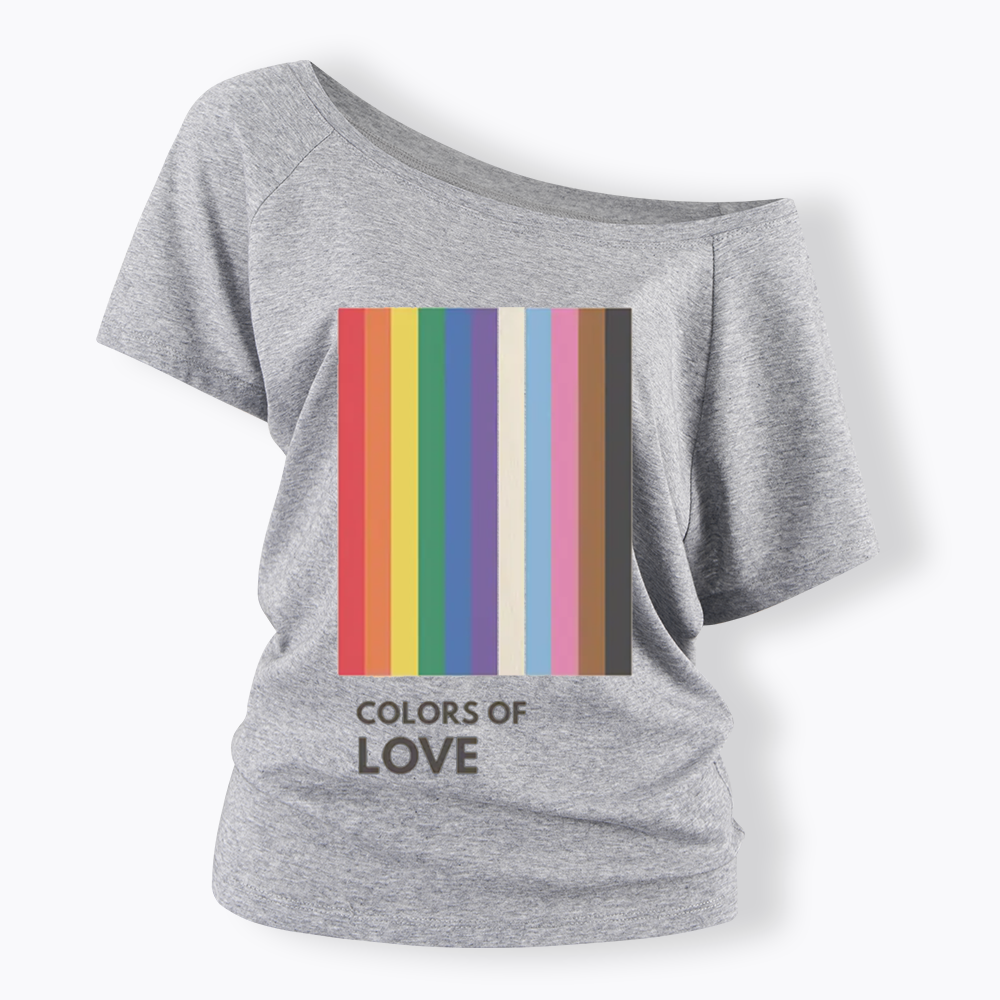 Colors of Love Off Shoulder T-shirt