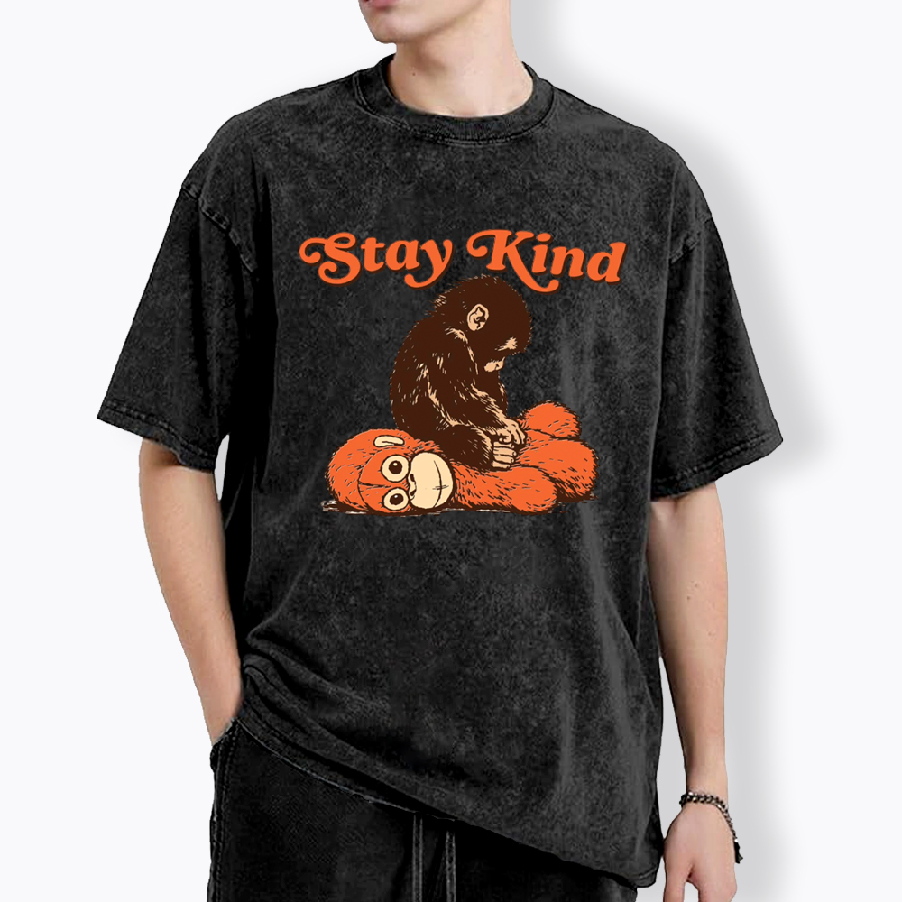 Punch Monkey Stay Kind Washed T-Shirt