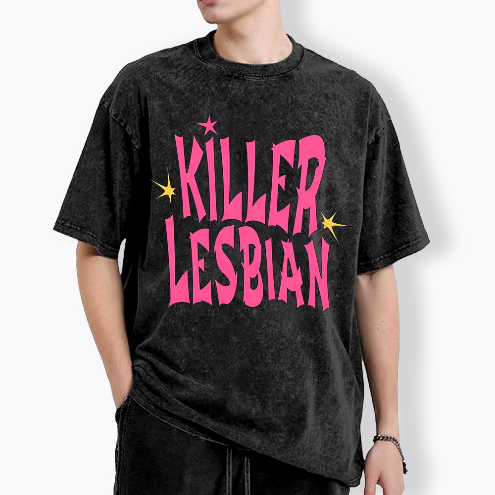 Killer Lesbian Washed T-Shirt