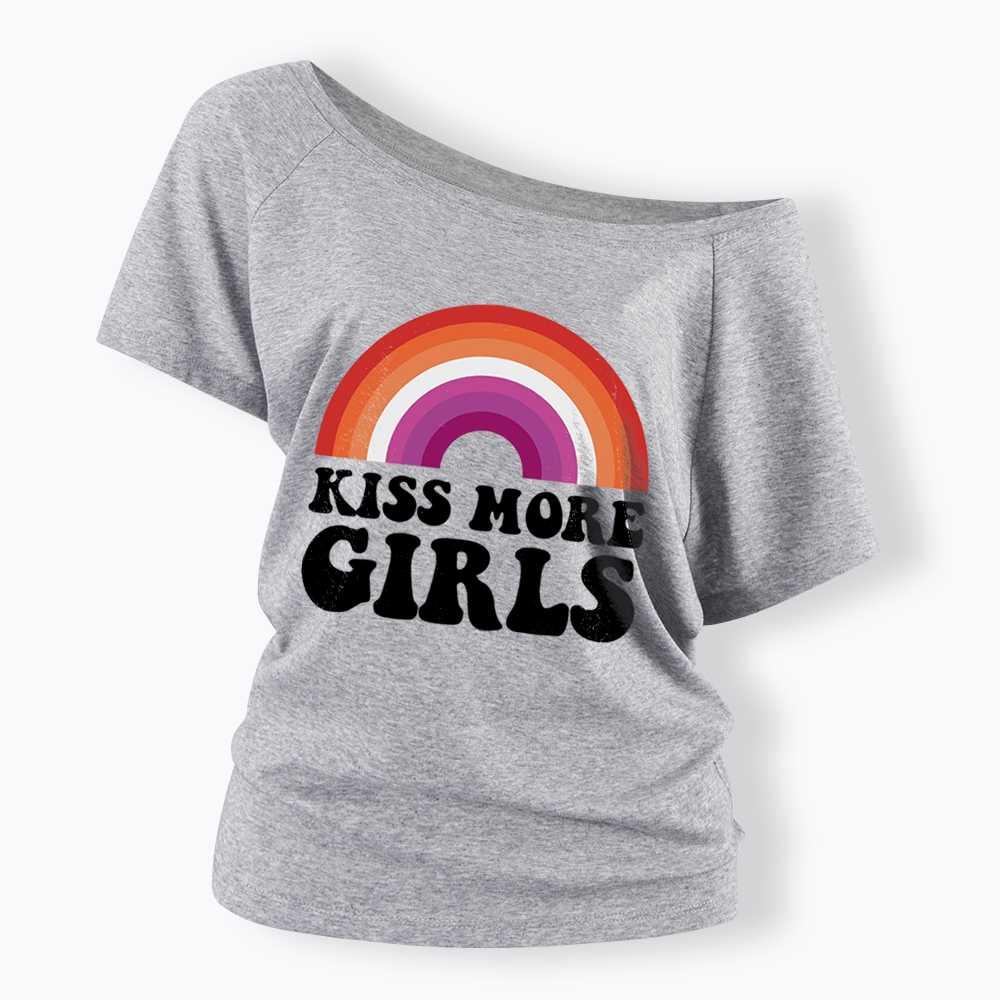 Kiss More Girls Off Shoulder T-shirt