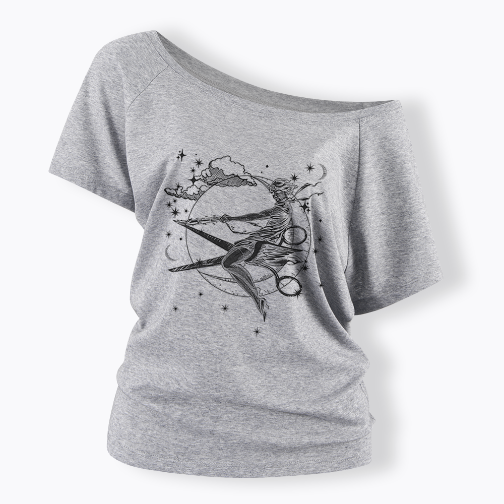 Scissors Witch Lesbian Off Shoulder T-shirt
