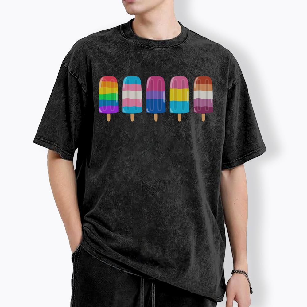 Pride Ice Pops Washed T-Shirt