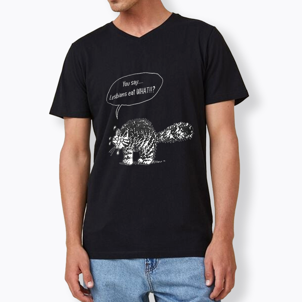 Cartoon Cat V-Neck Classic T-Shirt