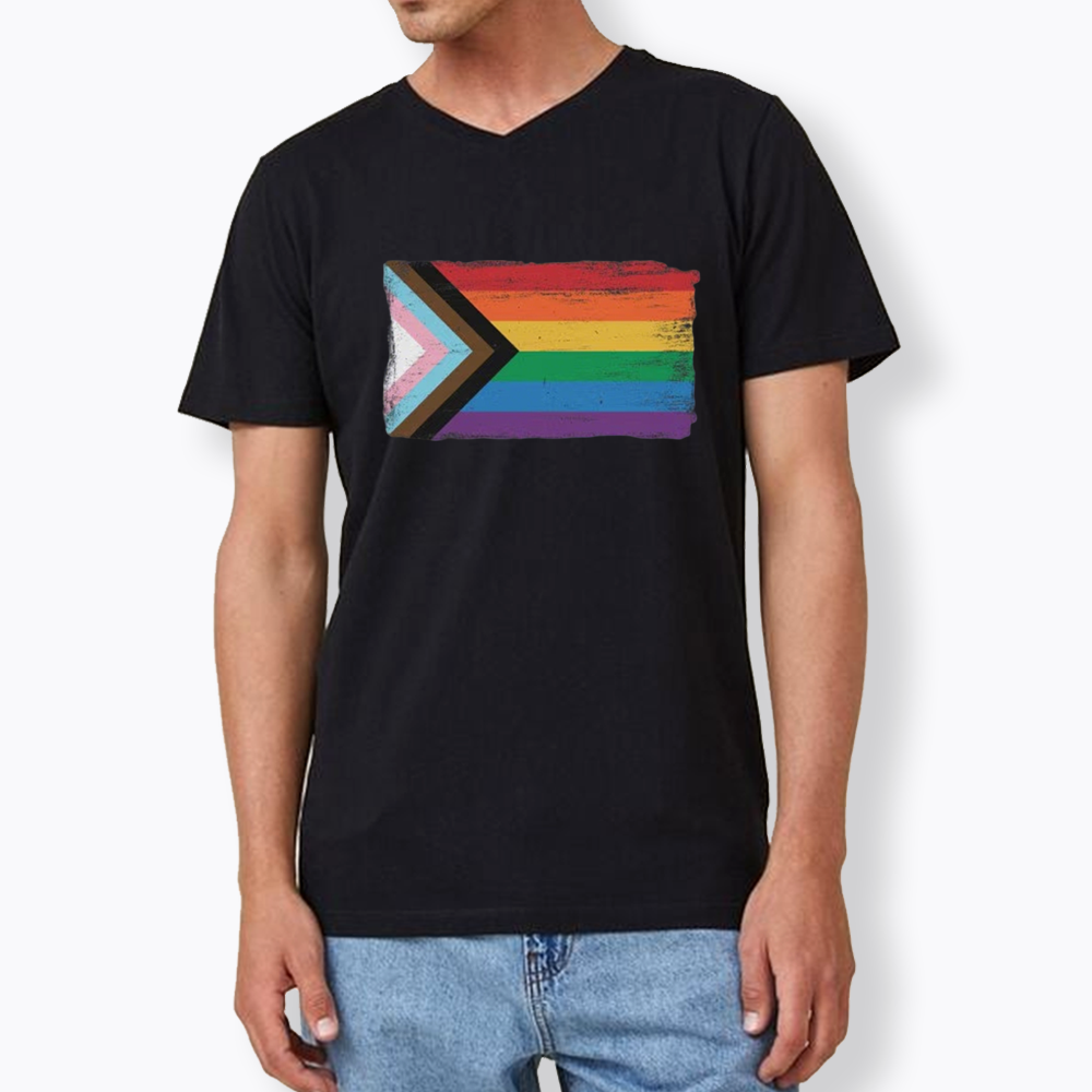 Progress Pride Flag V-Neck Classic T-Shirt
