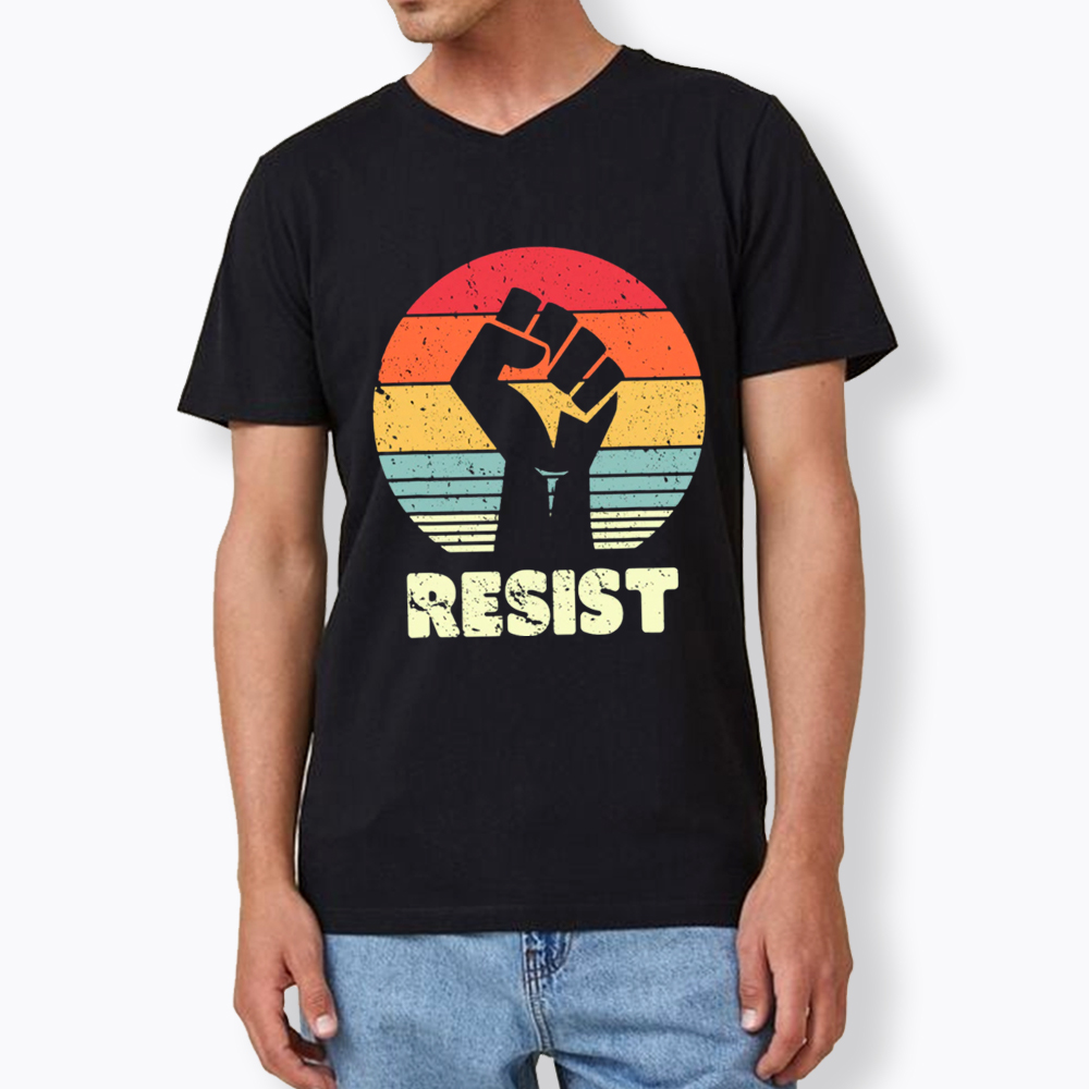 Resist Fist V-Neck Classic T-Shirt