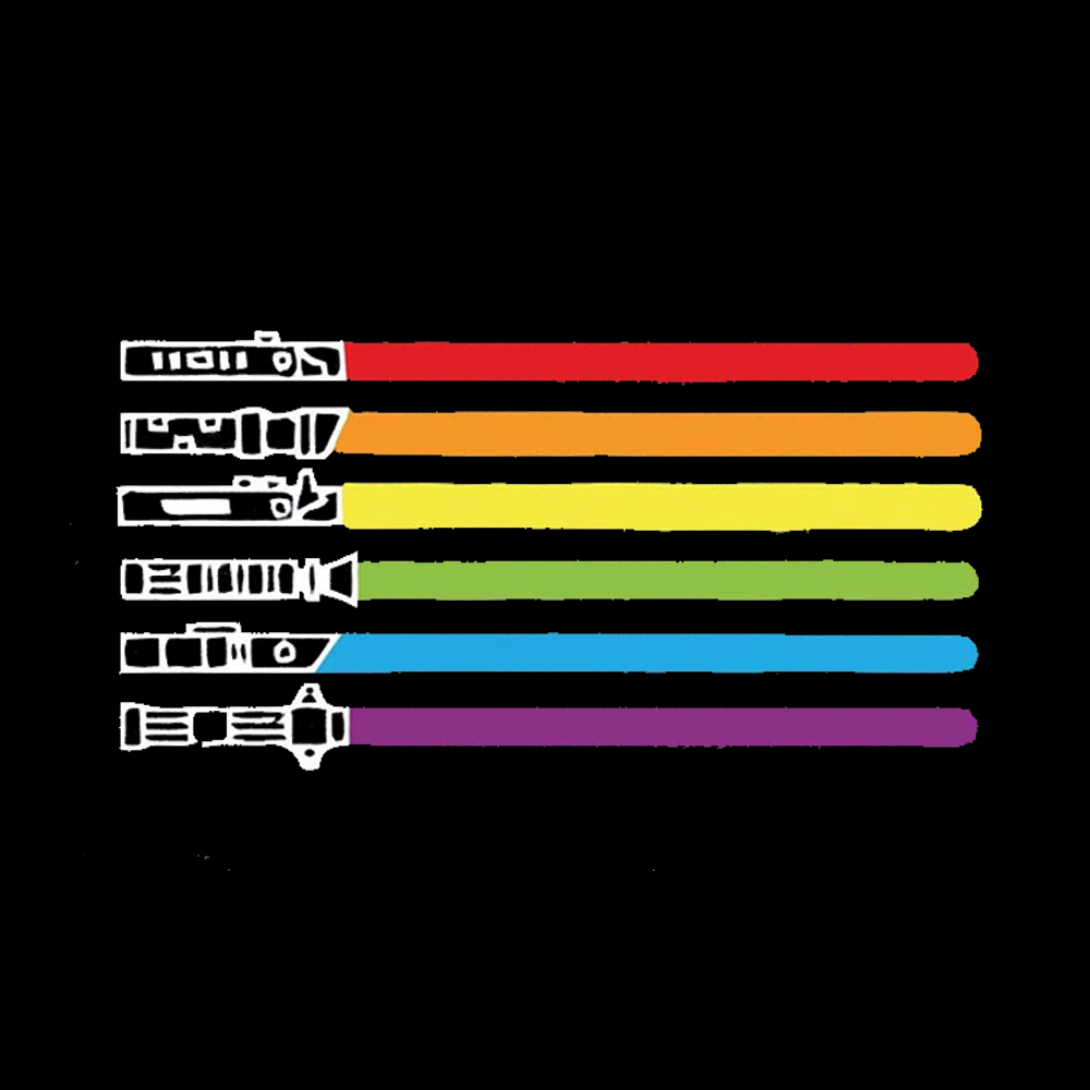 Rainbow Lightsaber Classic T-Shirt