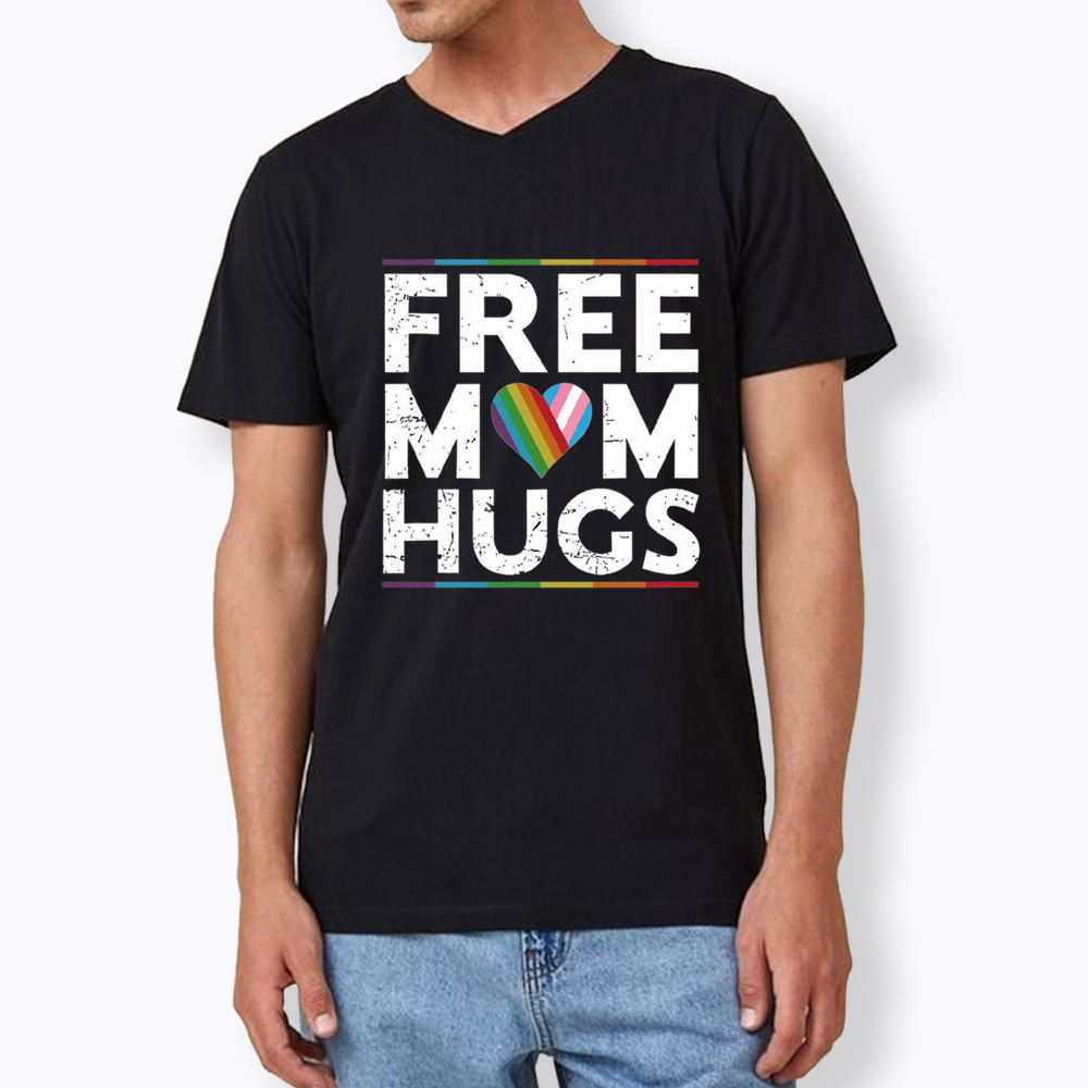 Free Mom Hugs V-Neck Classic T-Shirt
