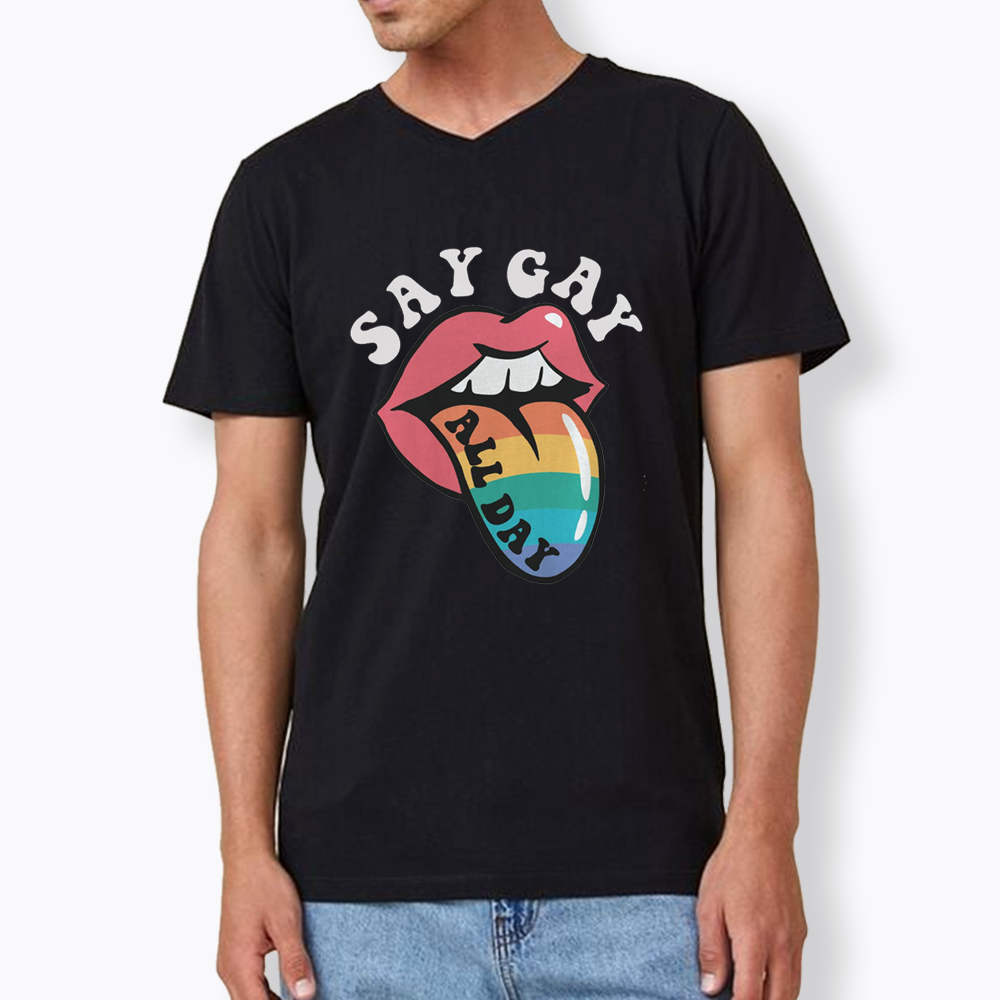 Cute Pride V-Neck Classic T-Shirt