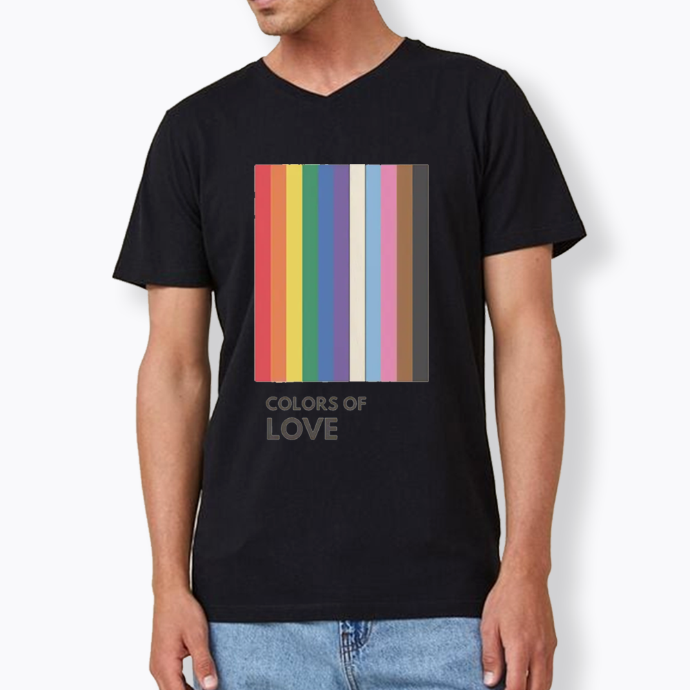 Colors of Love V-Neck Classic T-Shirt