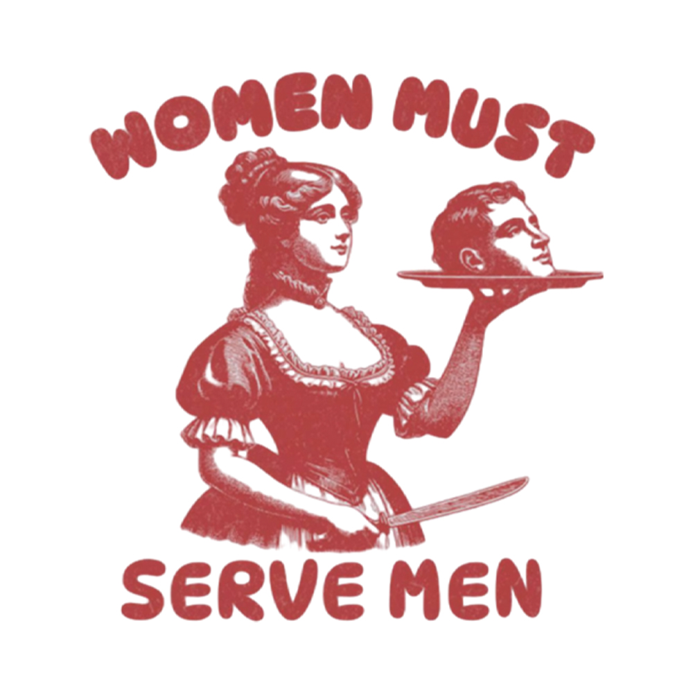 Smashing Patriarchy Women Must Serve Men Washed T-Shirt