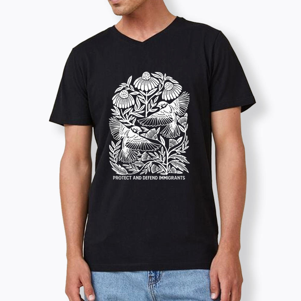 Protect and Defend Immigrants V-Neck Classic T-Shirts