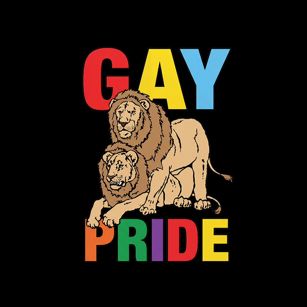 Funny Gay Pride Lion  Classic T-Shirt