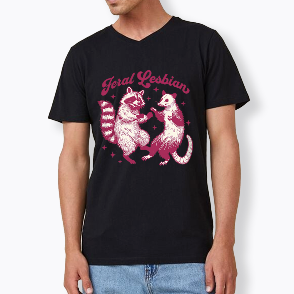 Feral Lesbian V-Neck Classic T-Shirt