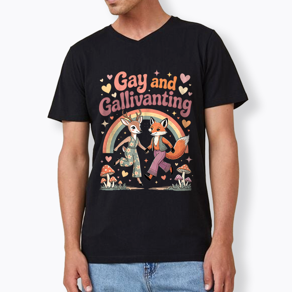 Gay and Gallivanting V-Neck Classic T-Shirt