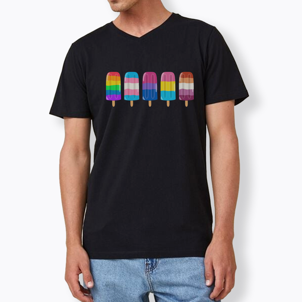 Pride Ice Pops V-Neck Classic T-Shirt