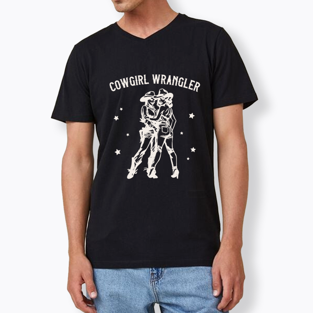 Gay Cowgirl V-Neck Classic T-Shirt