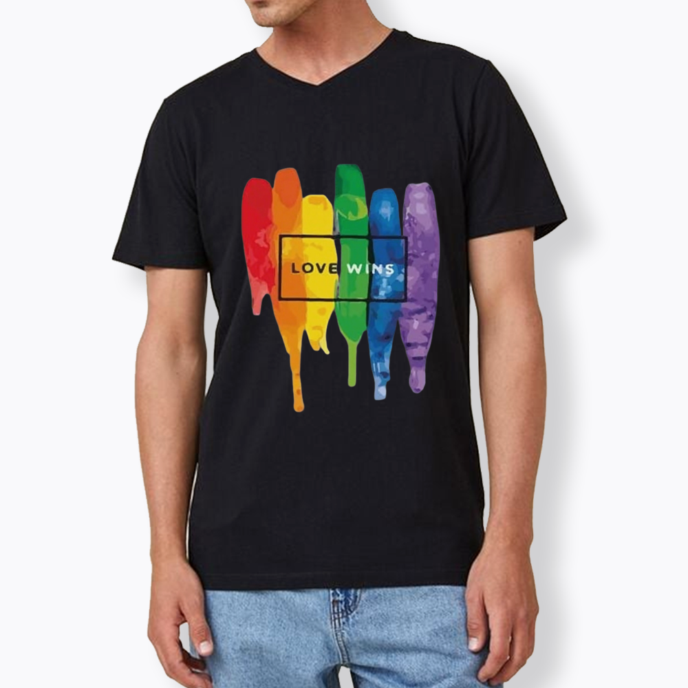 Love Wins V-Neck Classic T-Shirt