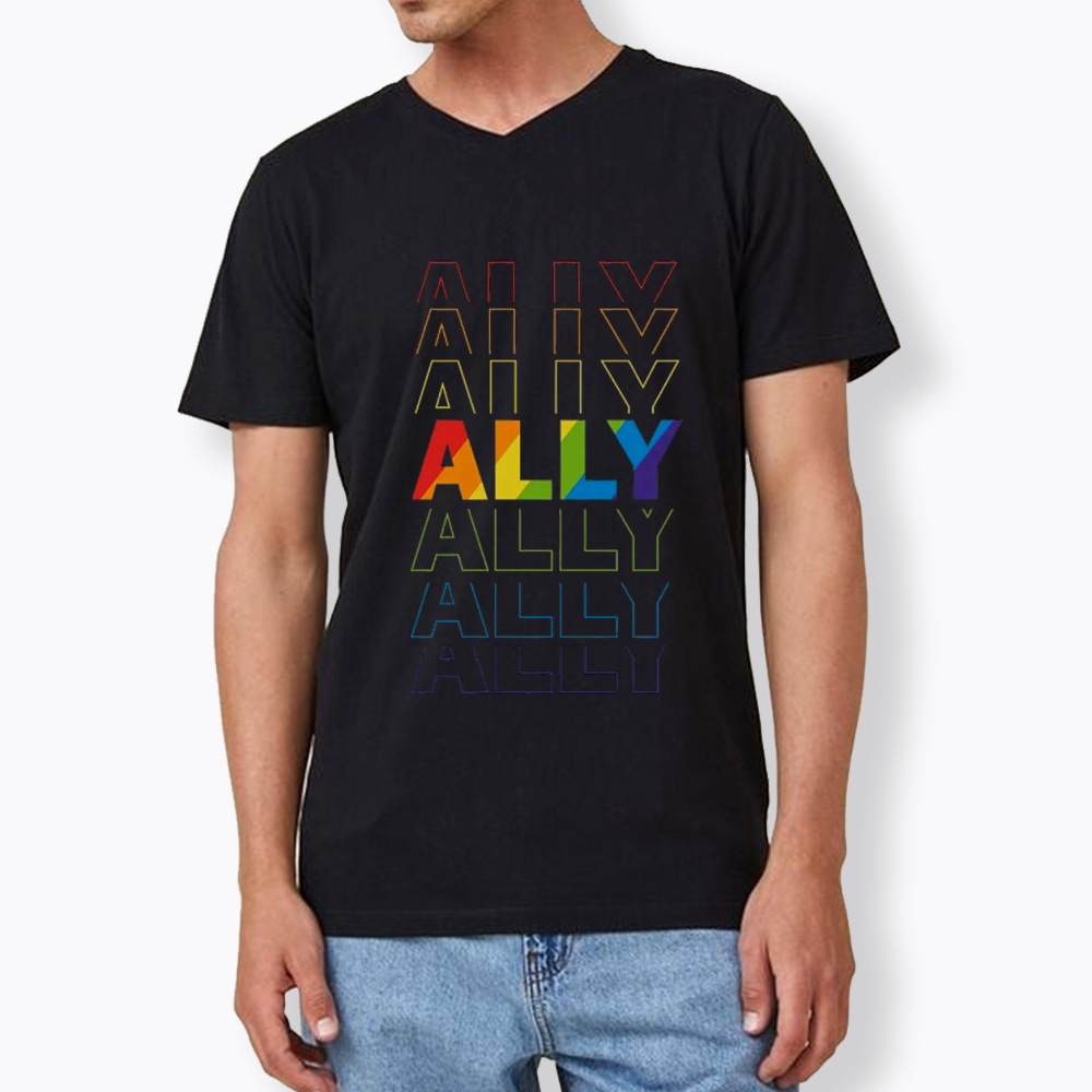 Pride Gift For Ally V-Neck Classic T-Shirt