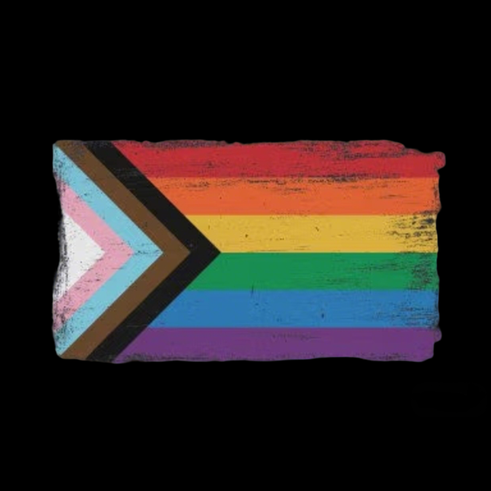 Progress Pride Flag Off Shoulder T-shirt