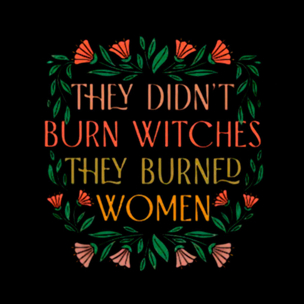 They Didn't Burn Witches They Burned Women Off Shoulder T-shirt