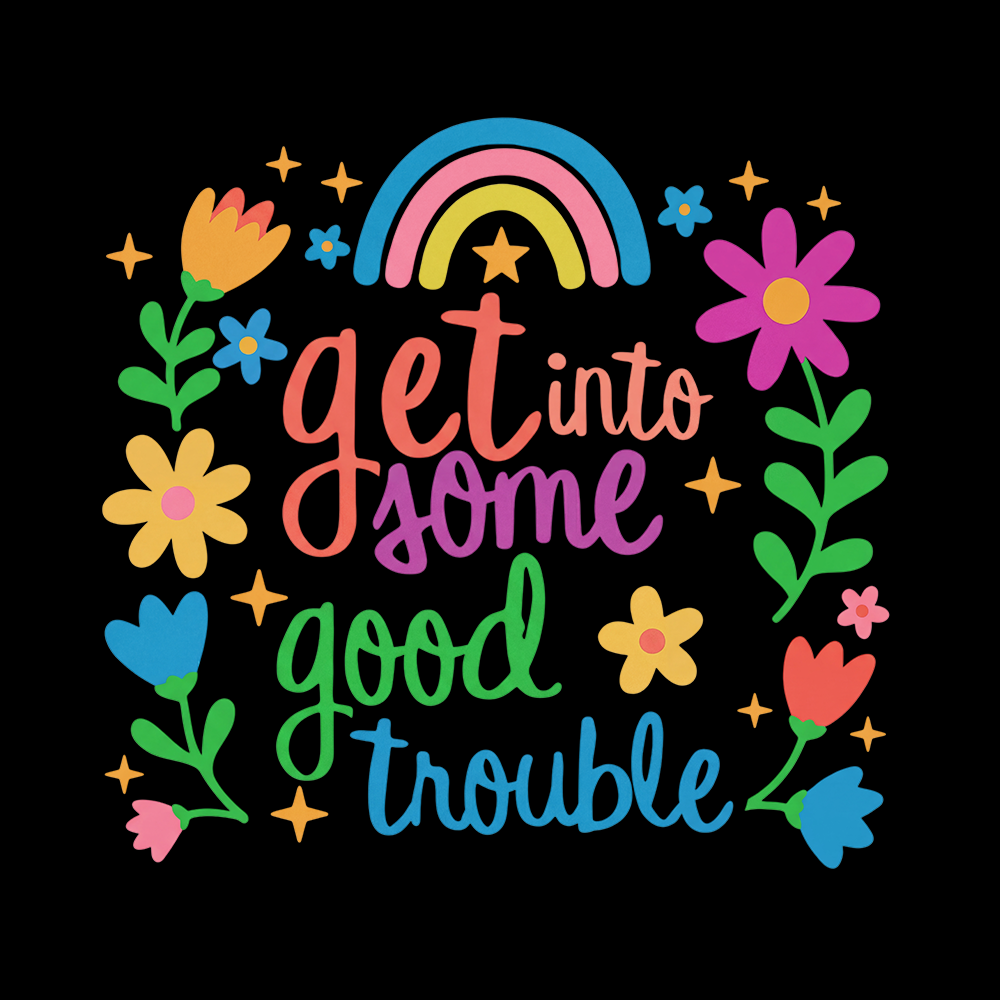 Good Trouble Activism Off Shoulder T-shirt