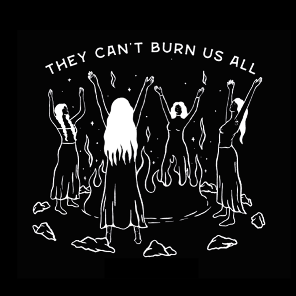 They Can't Burn Us All Off Shoulder T-shirt