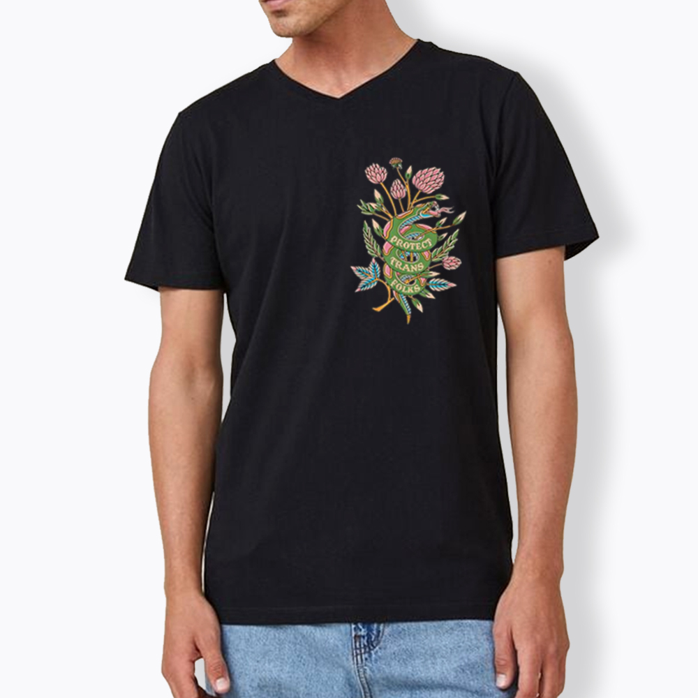 Protect Trans Folks V-Neck Classic T-Shirt