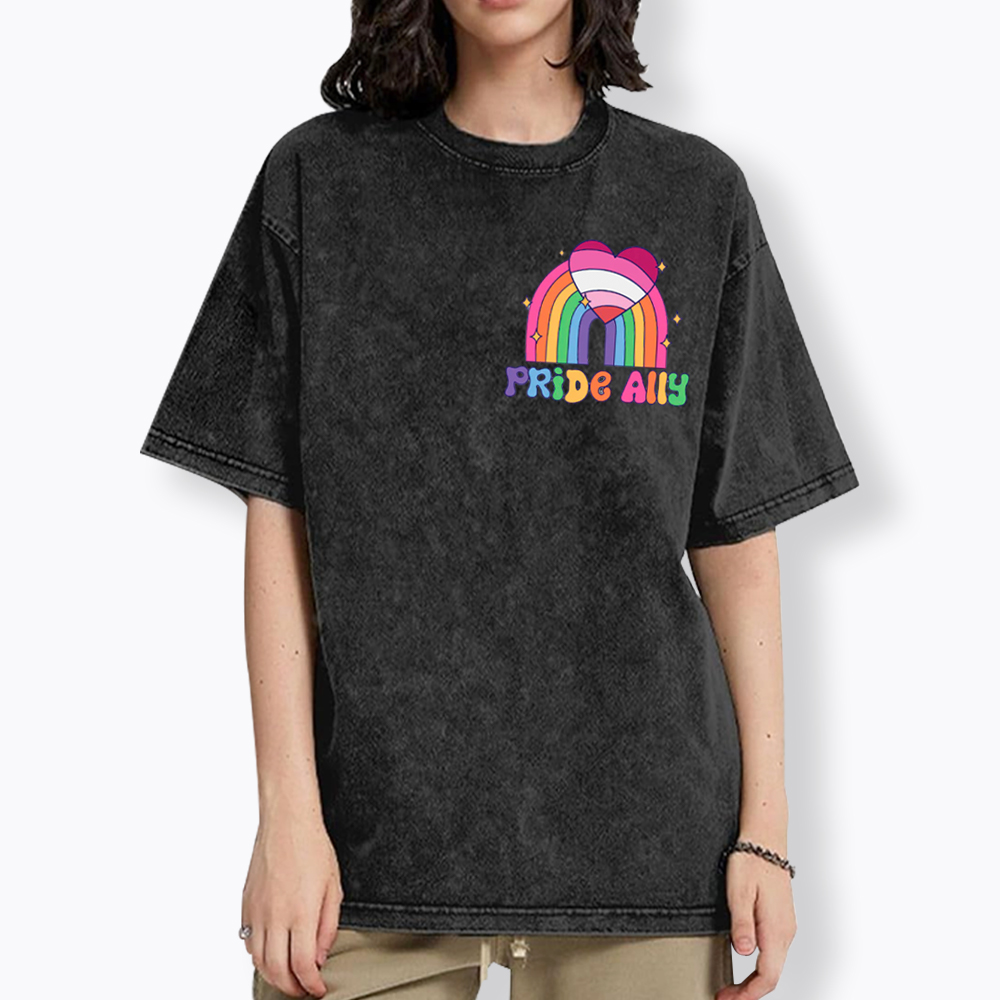 You Are Safe With Me Pride Ally Washed T-Shirt