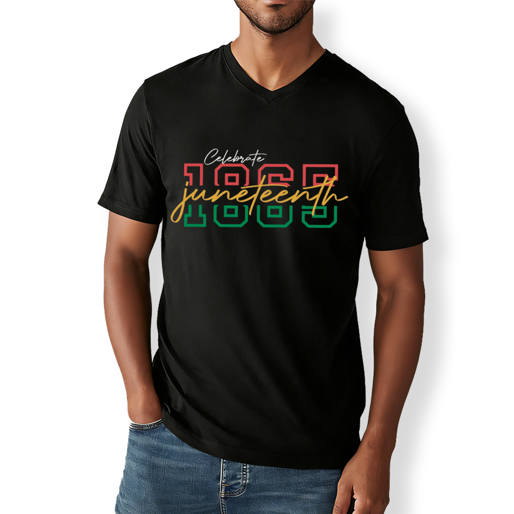 Celebrate 1865 Juneteenth V-Neck Classic T-Shirt