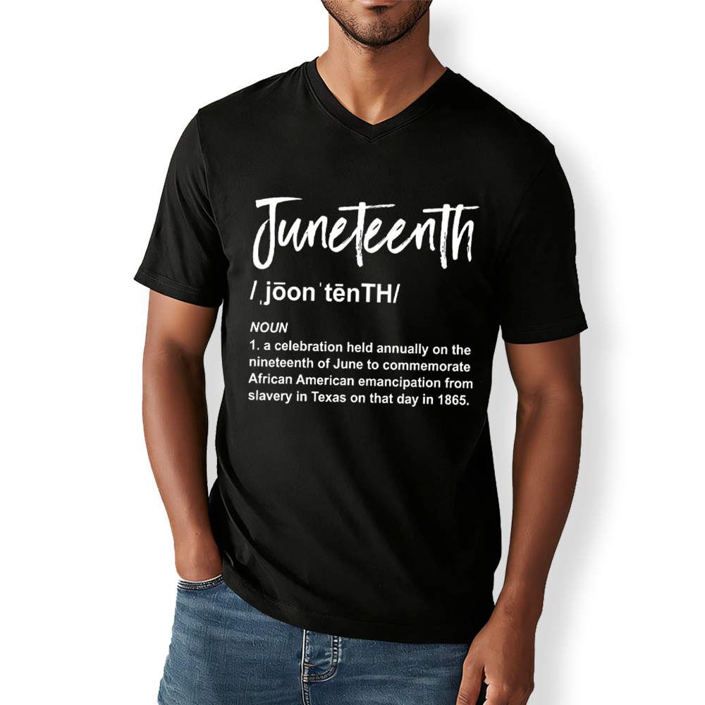Black History Juneteenth 1865 V-Neck Classic T-Shirt