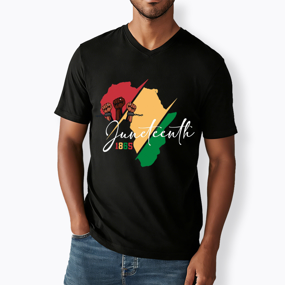 Black Culture Juneteenth V-Neck Classic T-Shirt