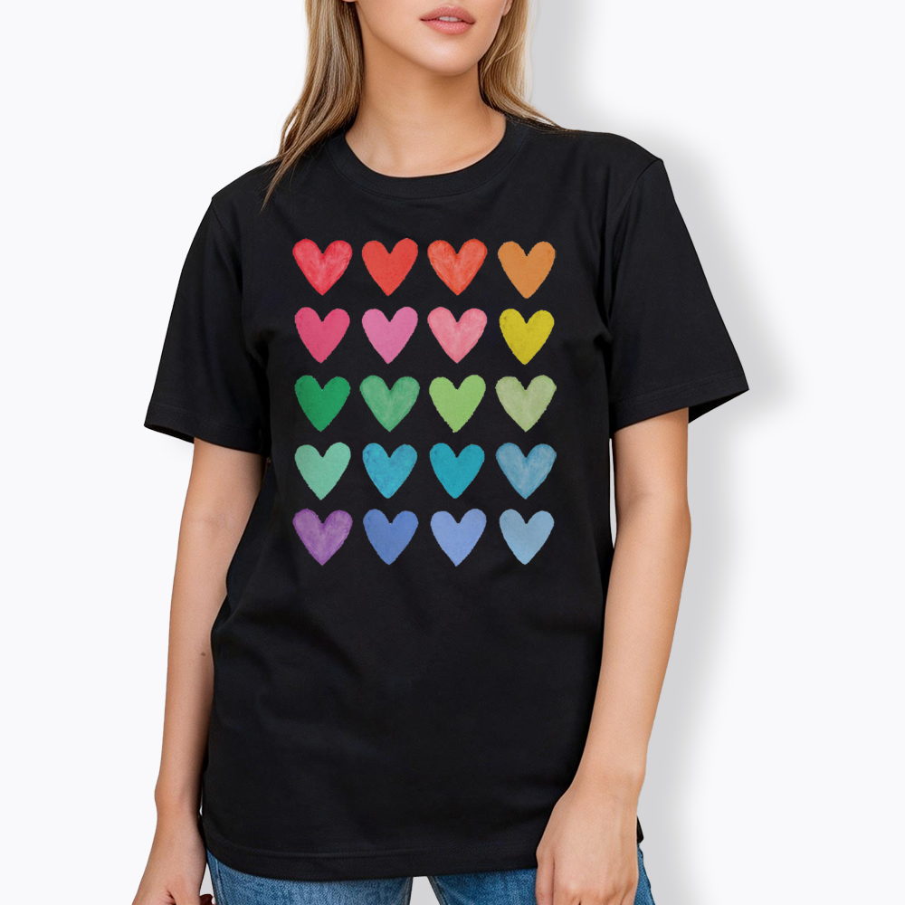 Rainbow Hearts Classic T-Shirt