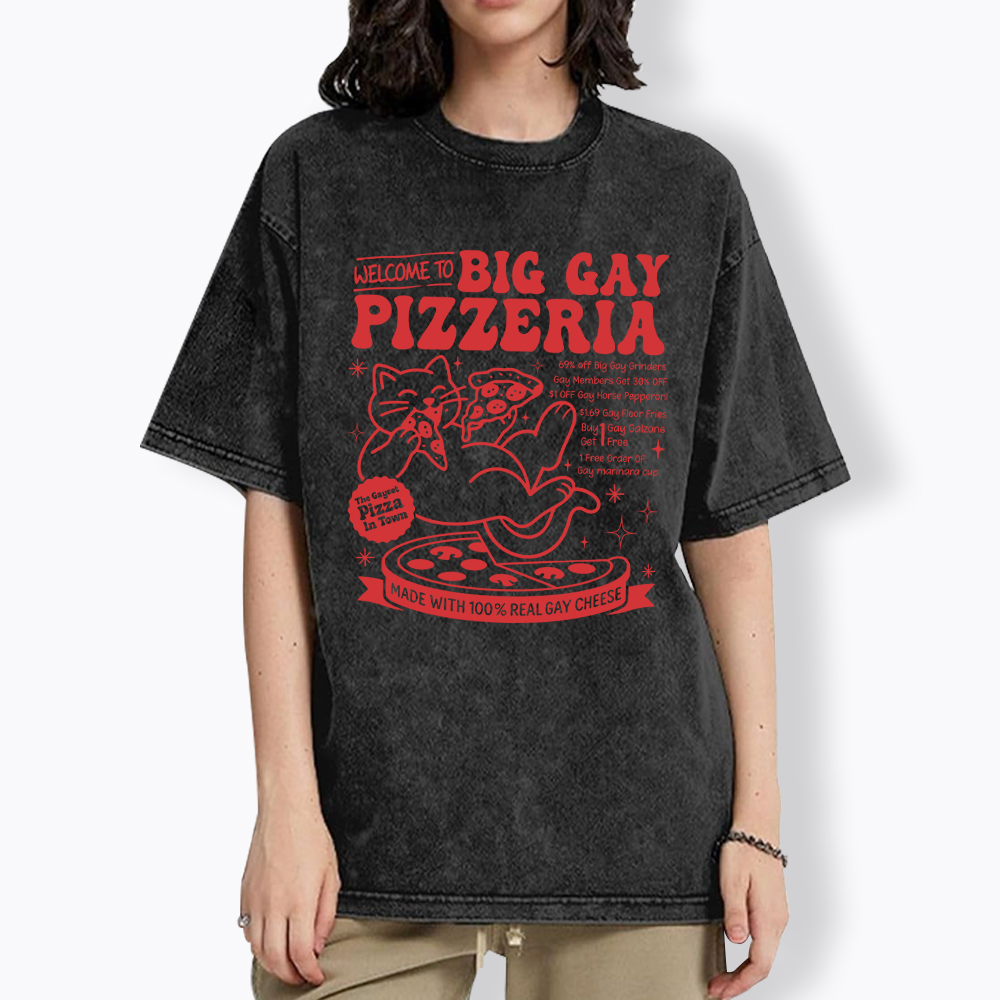 Big Gay Pizzeria Washed T-Shirt
