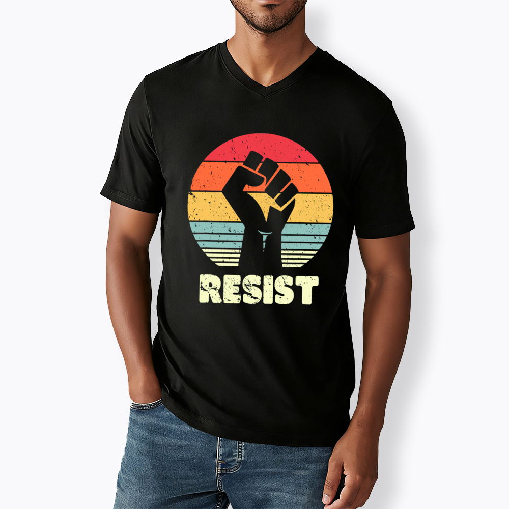 Resist Fist V-Neck Classic T-Shirt