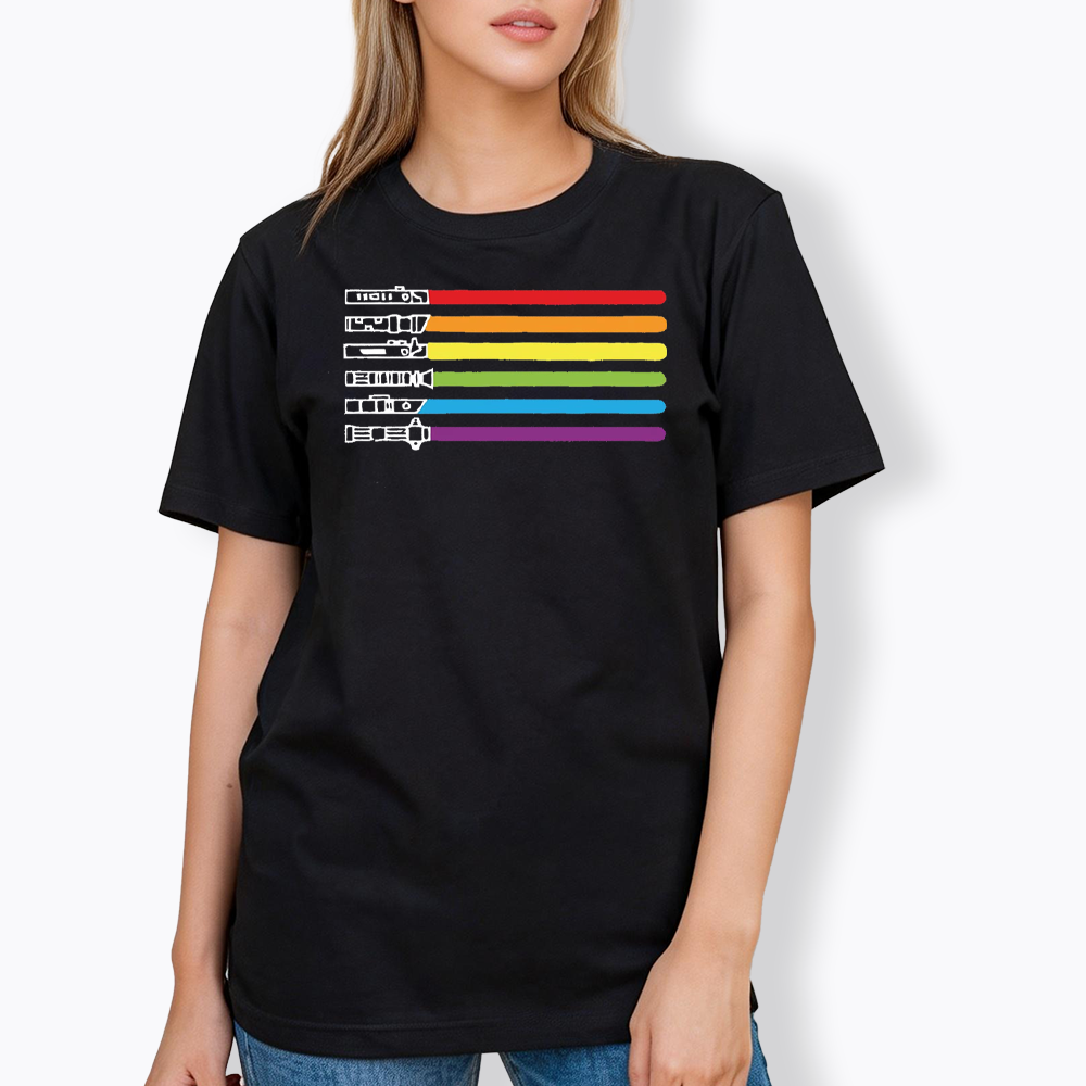 Rainbow Lightsaber Classic T-Shirt