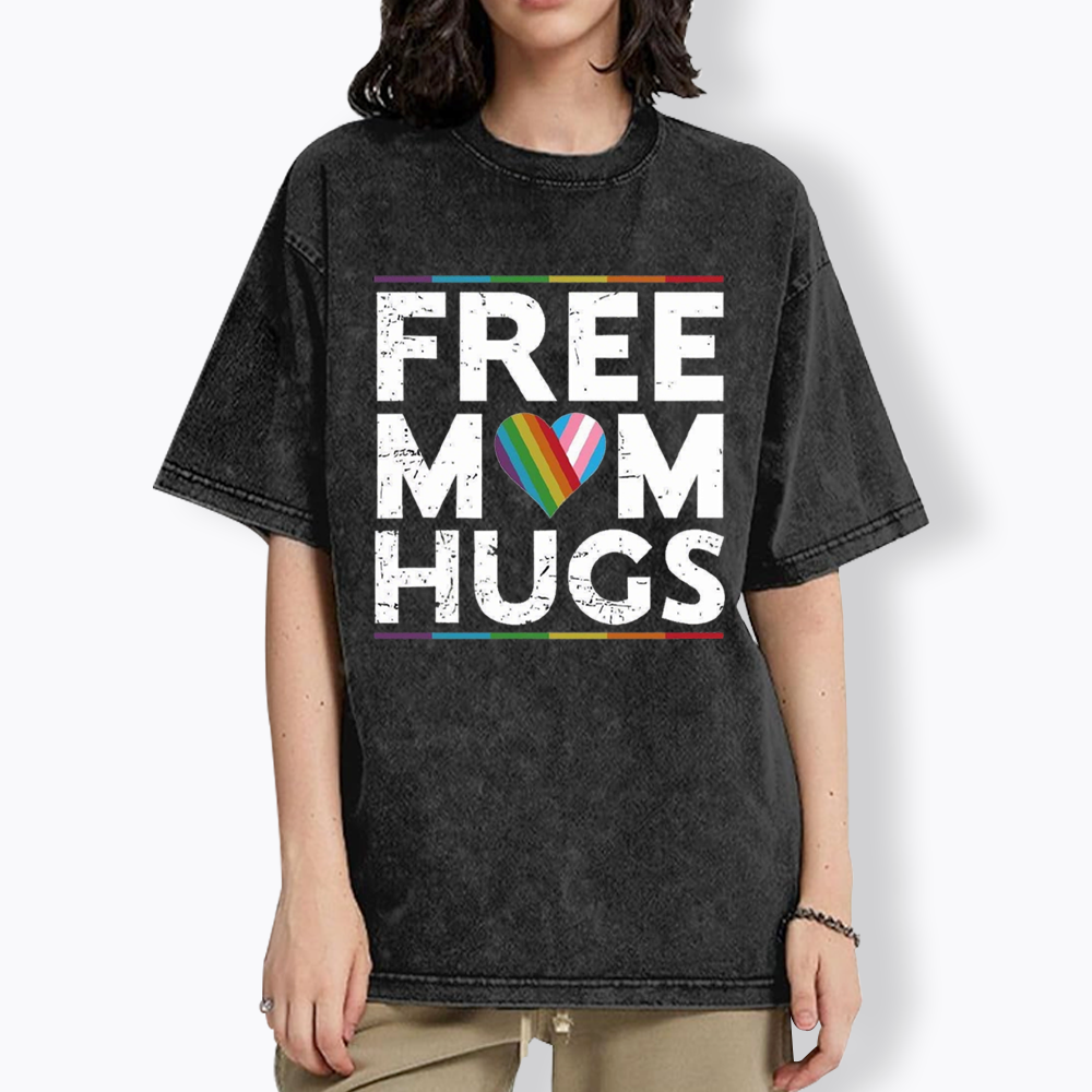 Free Mom Hugs Washed T-Shirt