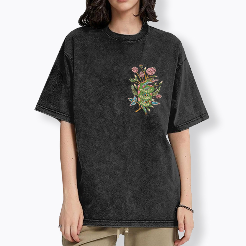 Protect Trans Folks Washed T-Shirt