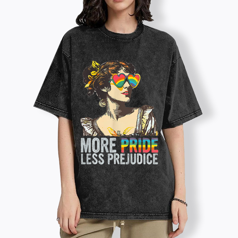 More Pride Less Prejudice Washed T-Shirt