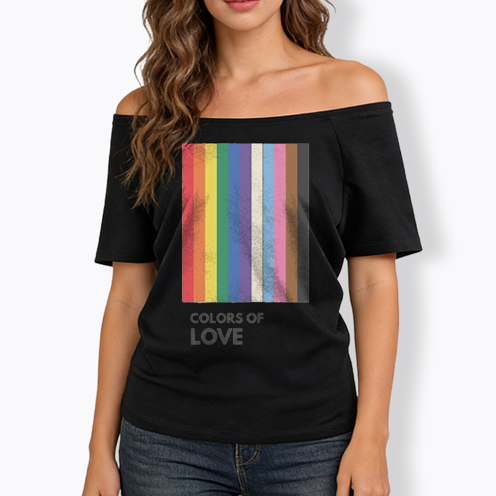 Colors of Love Off Shoulder T-shirt