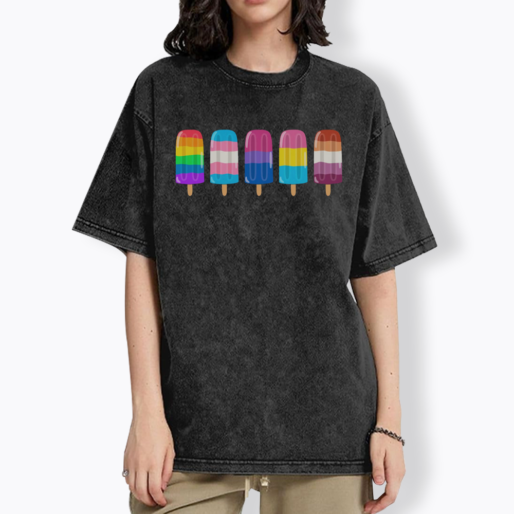 Pride Ice Pops Washed T-Shirt