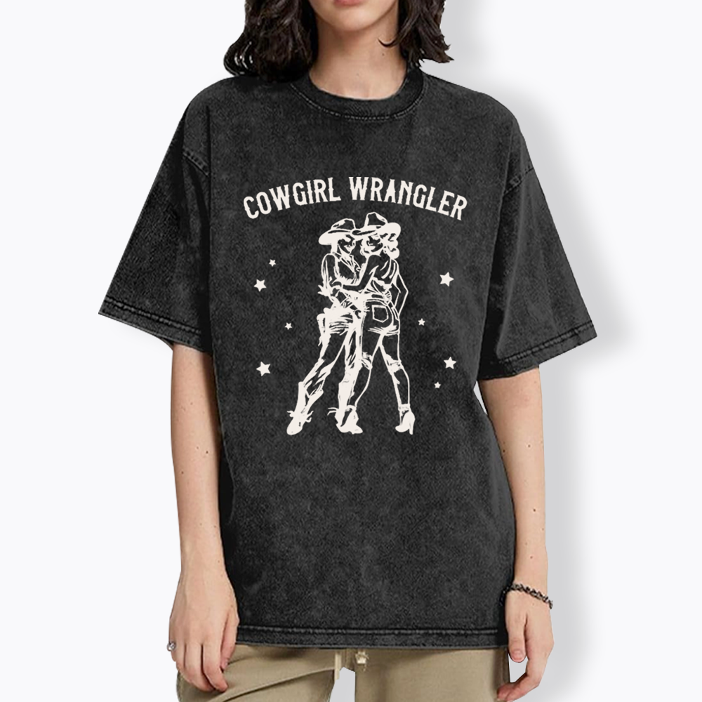 Gay Cowgirl Washed T-Shirt