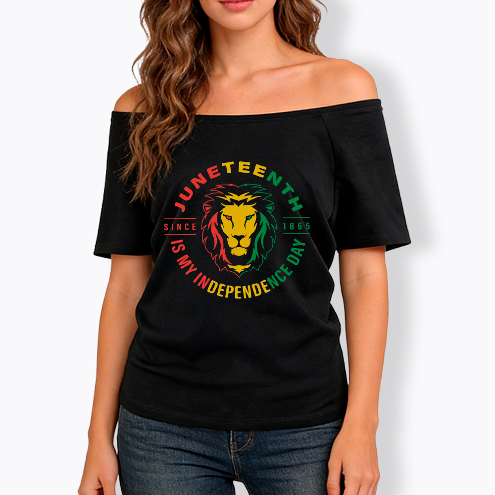 Juneteenth History Off Shoulder T-shirt