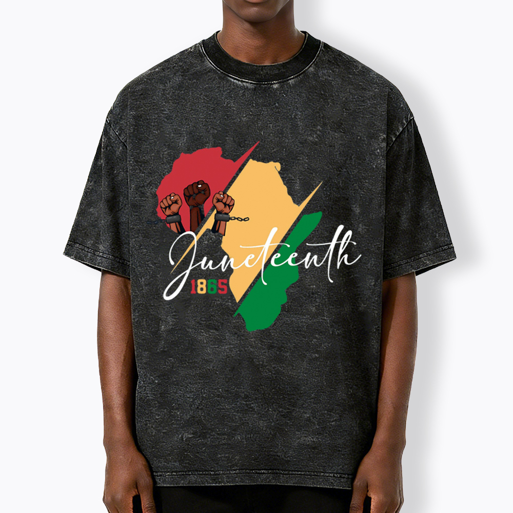 Black Culture Juneteenth Washed T-Shirt