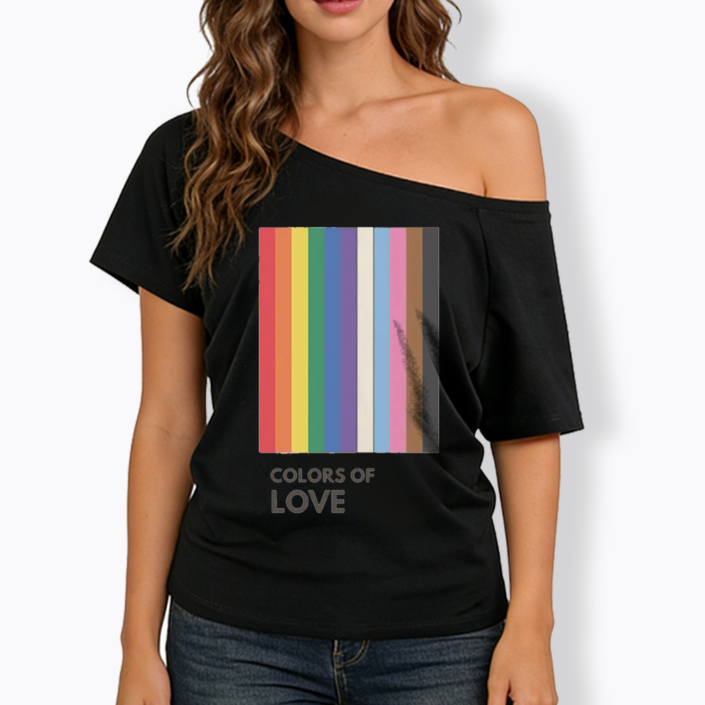 Colors of Love Off Shoulder T-shirt
