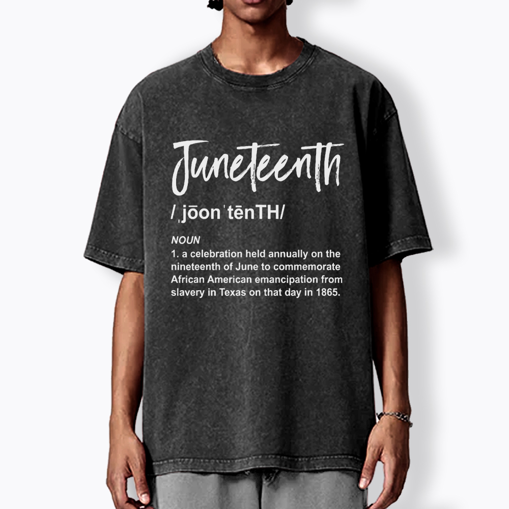 Black History Juneteenth 1865 Washed T-Shirt