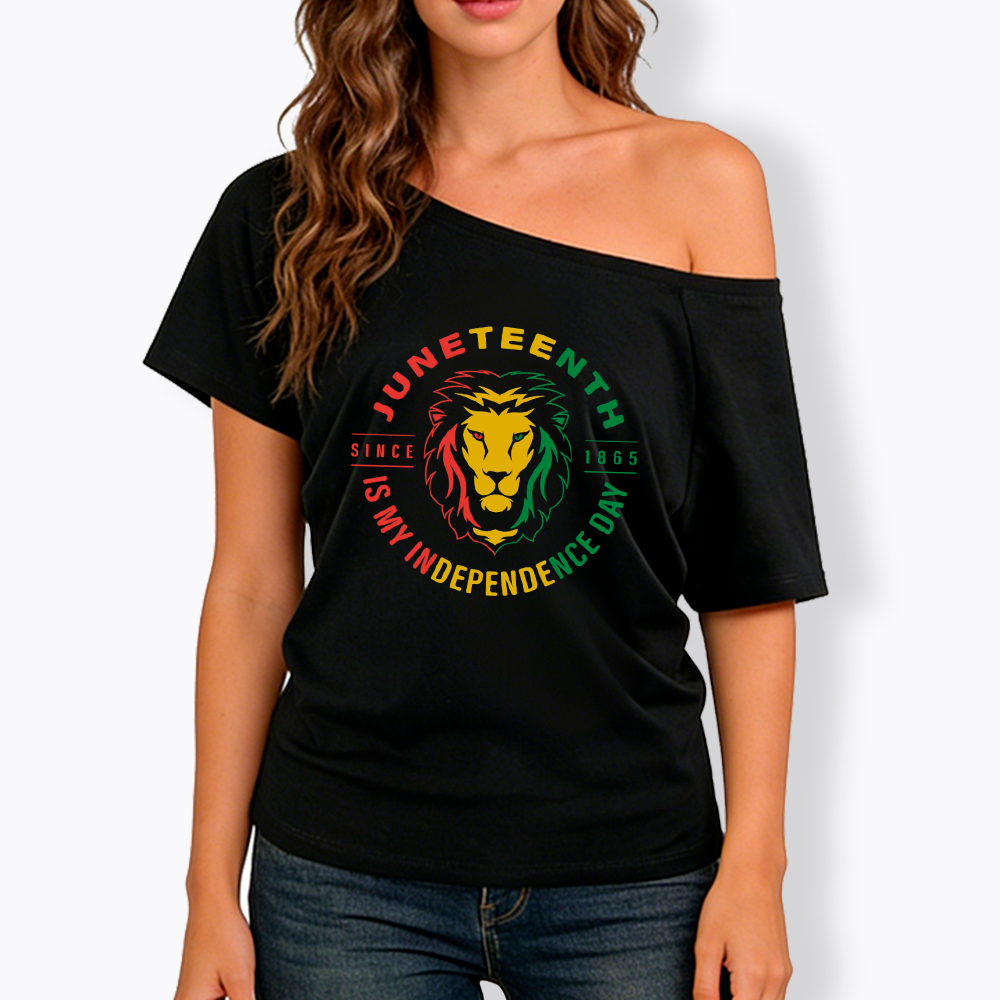 Juneteenth History Off Shoulder T-shirt