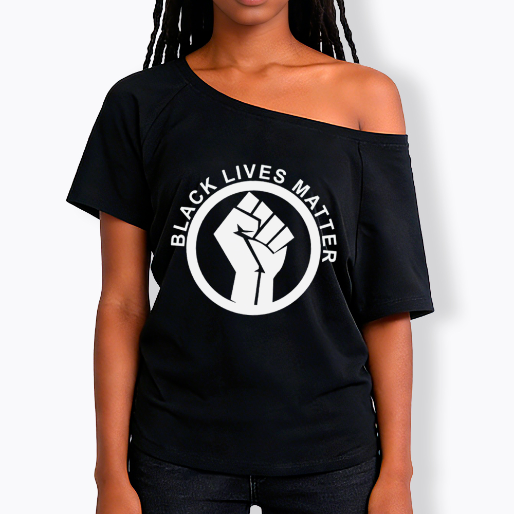 Black Lives Matter Off Shoulder T-shirt