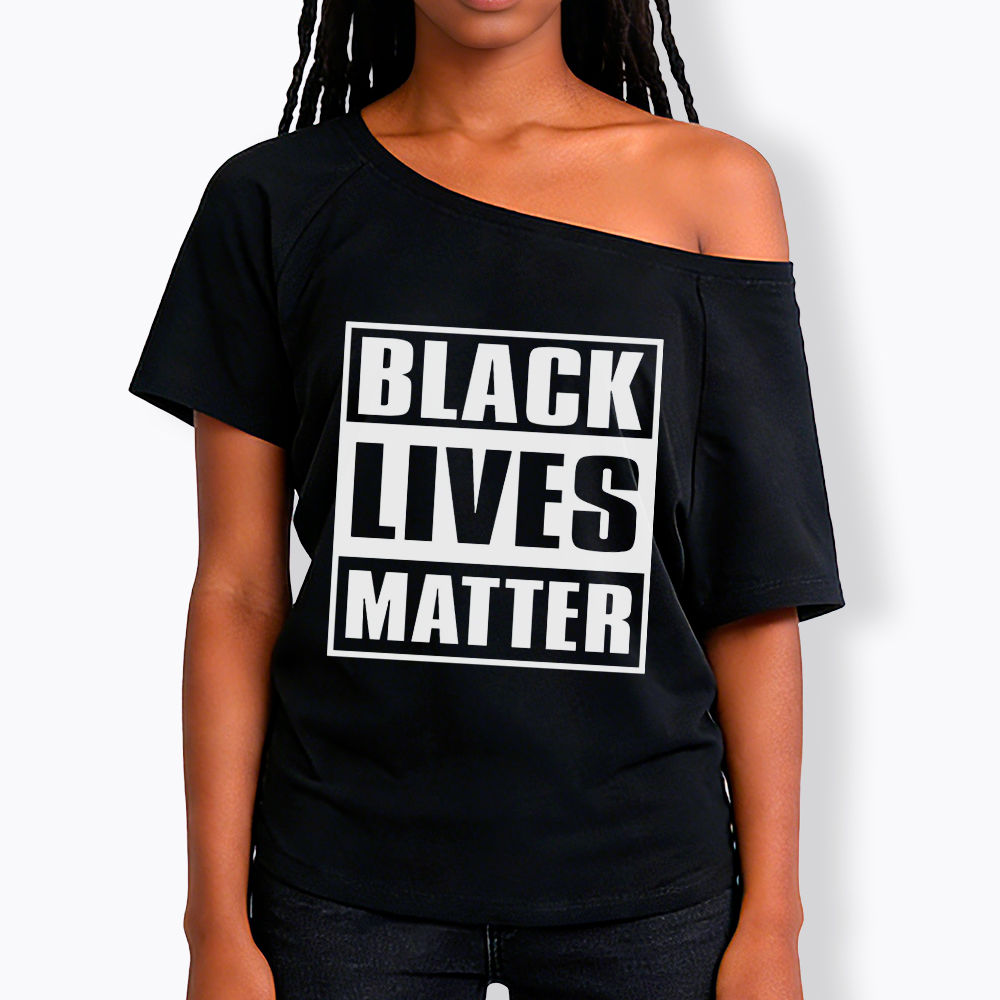 Black Lives Matter Equality Rights Off Shoulder T-shirt